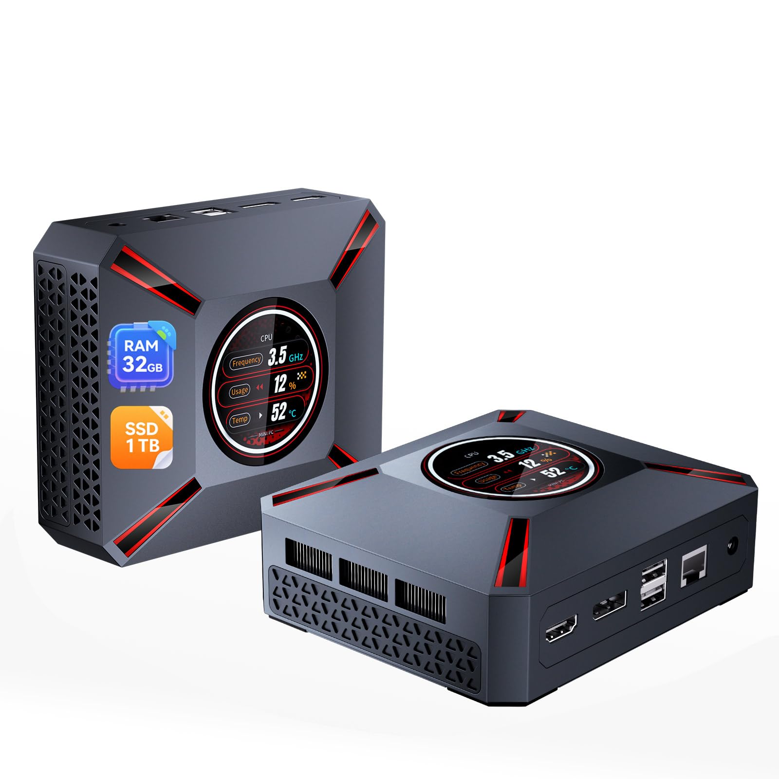 Amazon.com: Mini Gaming PC,LED Display Core i9-12900HK (up to 5.0